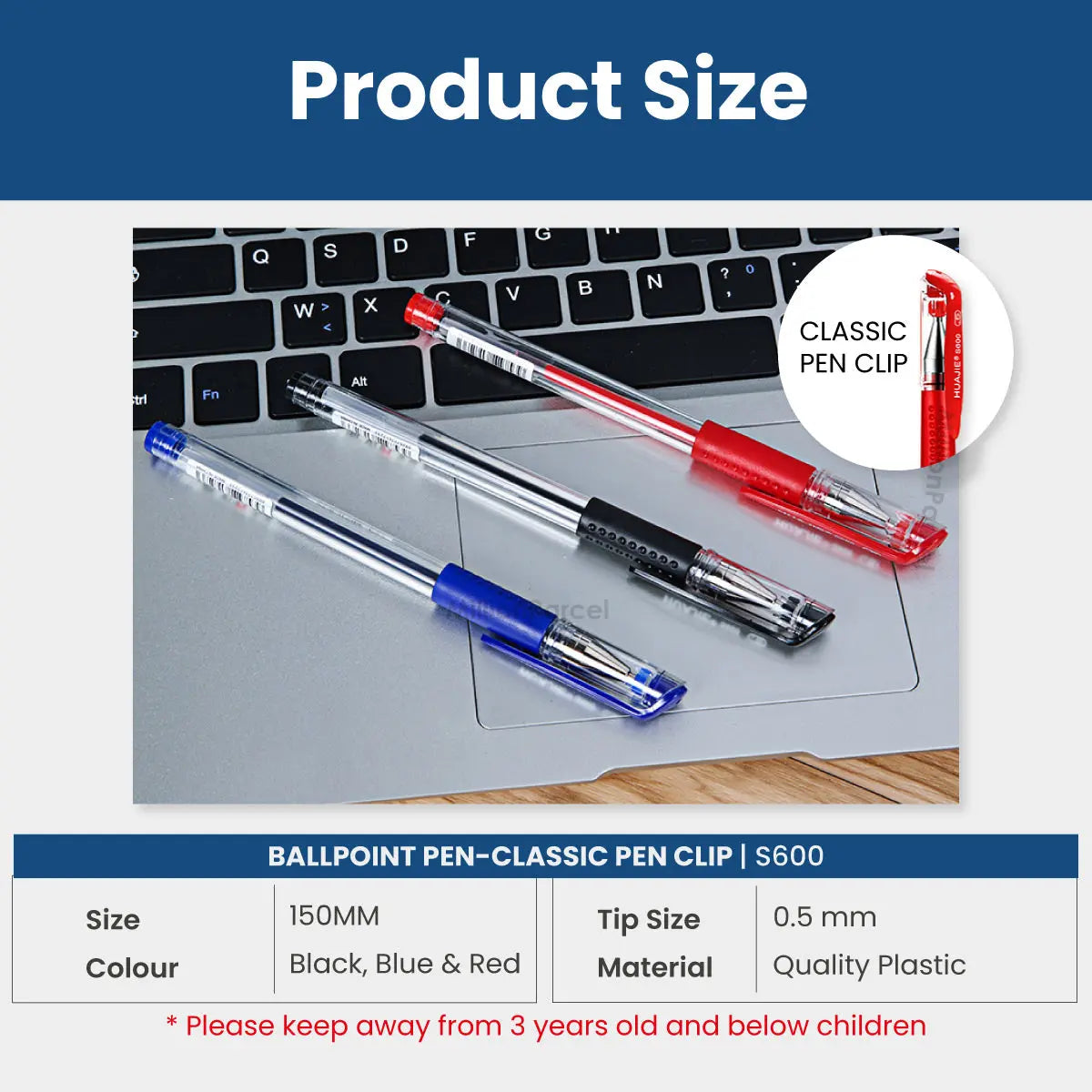 HuaJie Ballpoint Pen 0.5mm | HJS600 | K35 - MillionParcel