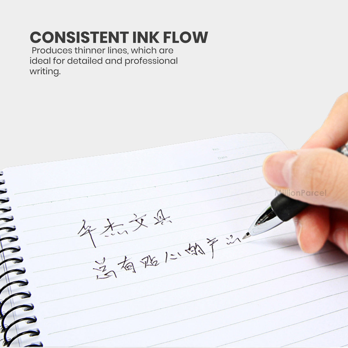 Huajie K-35 pen writing sample and line width | MillionParcel Singapore