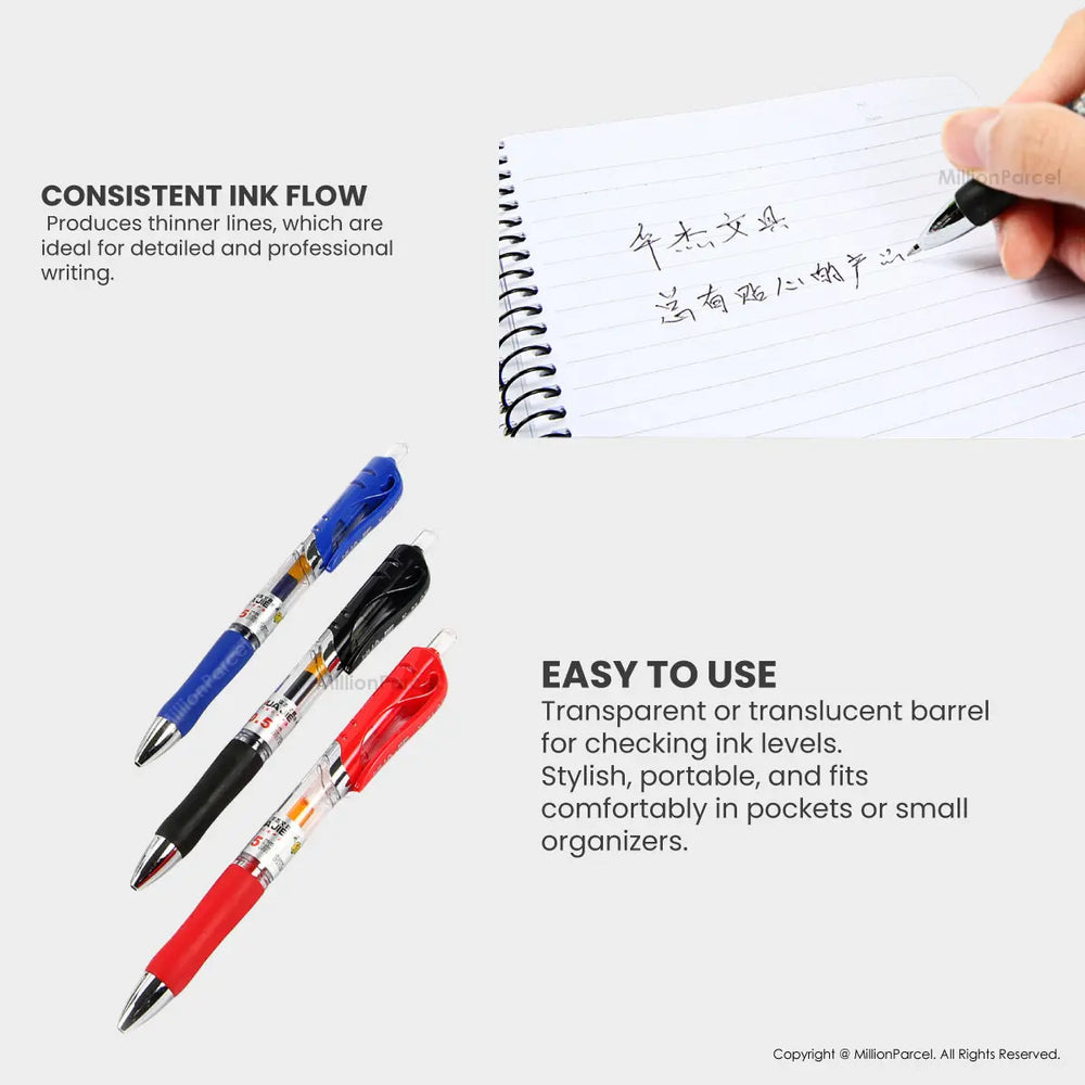 HuaJie Ballpoint Pen 0.5mm | Retractable Pen S600