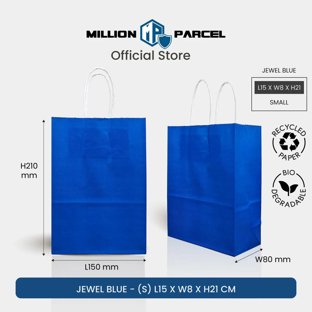 Kraft Paper Bag with Twisted Handle | Colour Paper Bag - MillionParcel