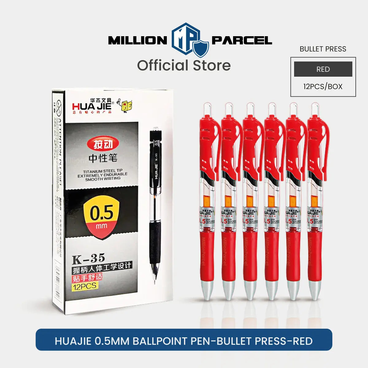 HuaJie Ballpoint Pen 0.5mm | HJS600 | K35 - MillionParcel