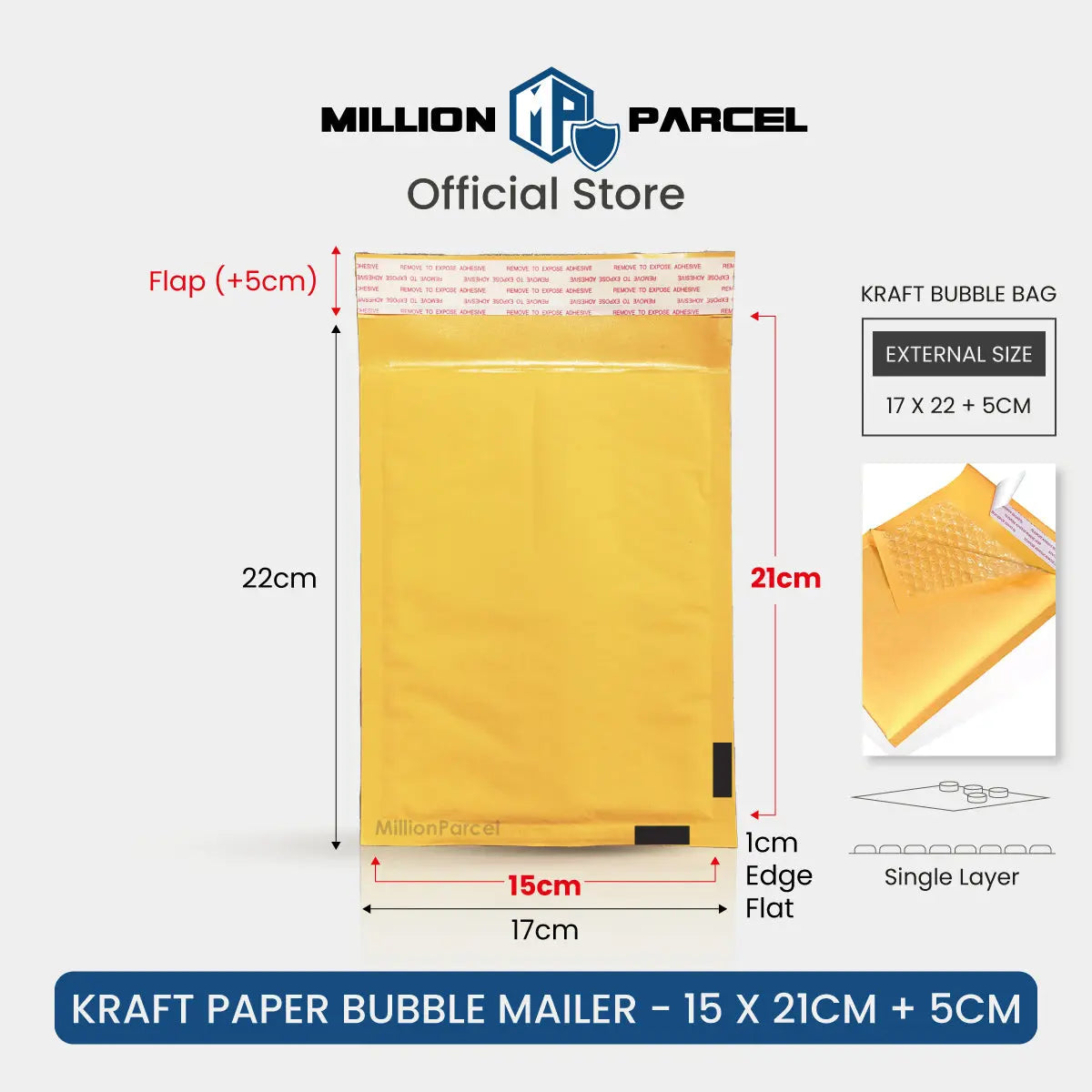 Kraft Paper Bubble Mailer | Bubble Envelope | Padded Envelope - MillionParcel