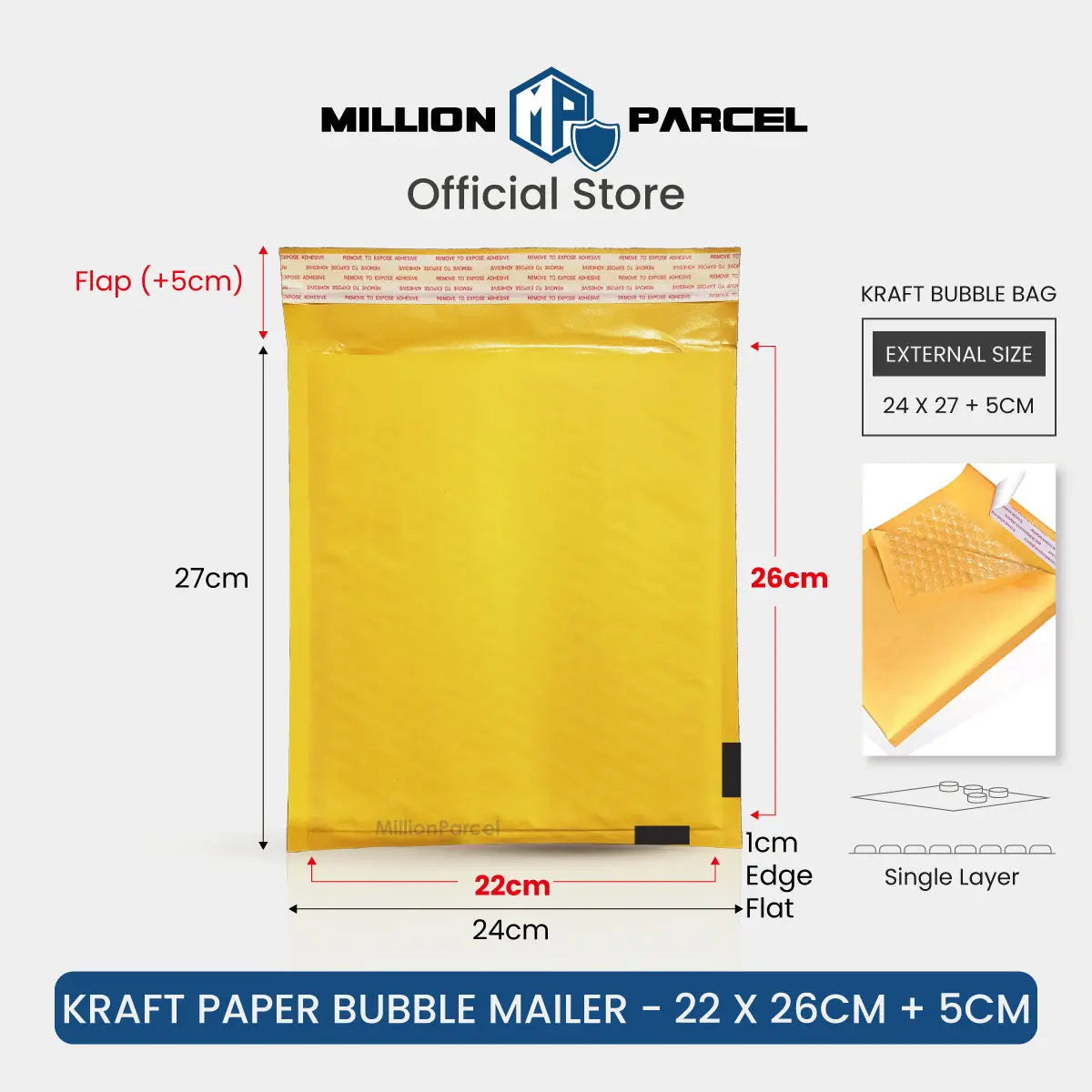 Kraft Paper Bubble Mailer | Bubble Envelope | Padded Envelope - MillionParcel