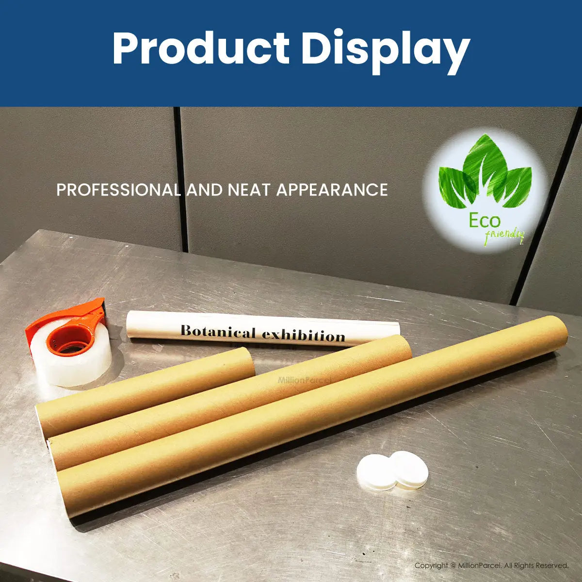 Plain Kraft Mailing Tube | Perfect for posters, certificates & document - MillionParcel