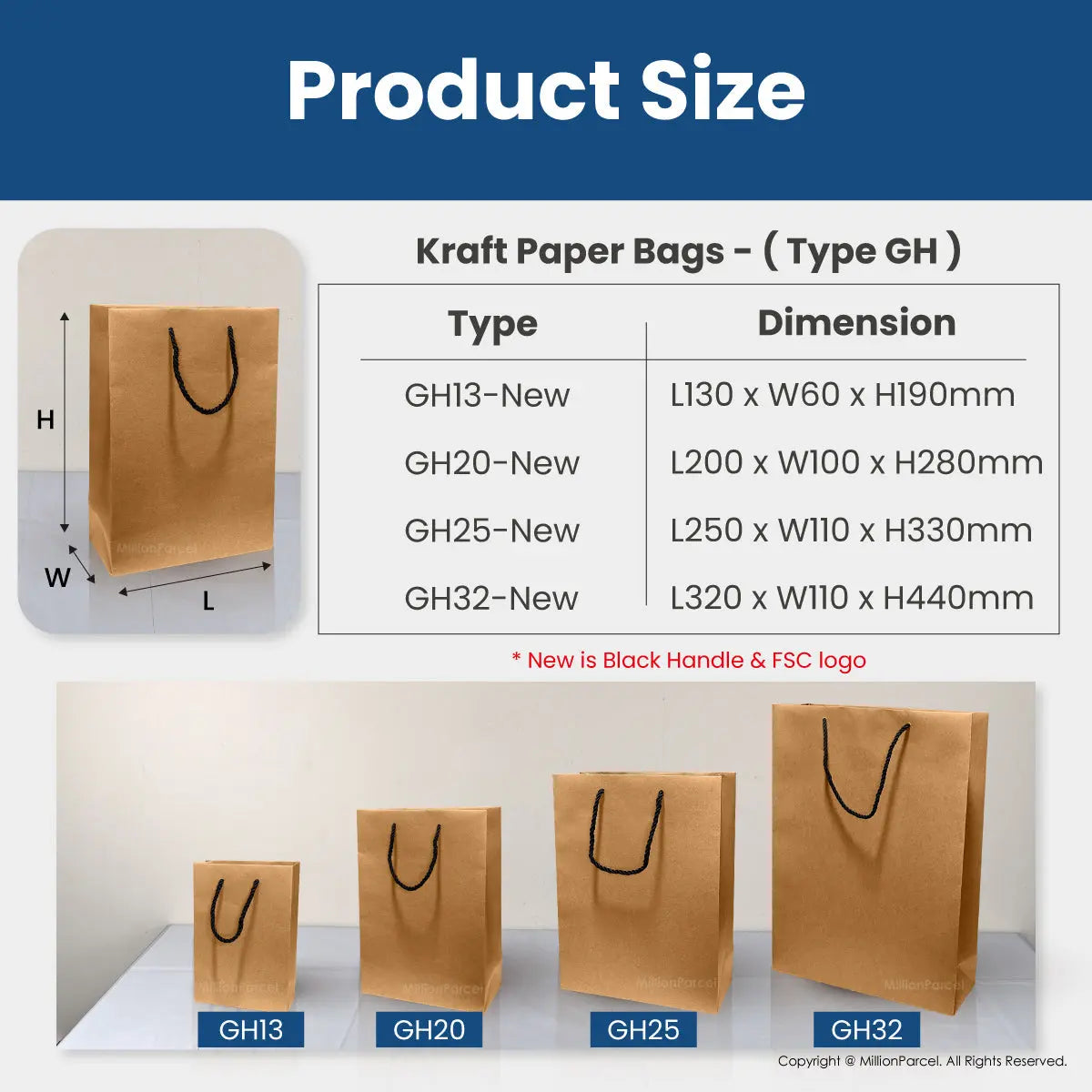 Brown Kraft Paper Bags - MillionParcel