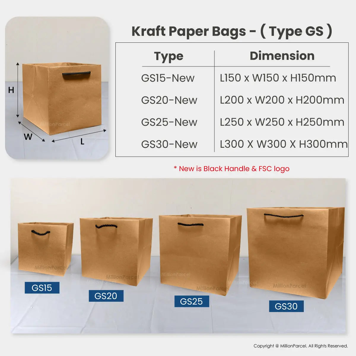 Brown Kraft Paper Bags - MillionParcel
