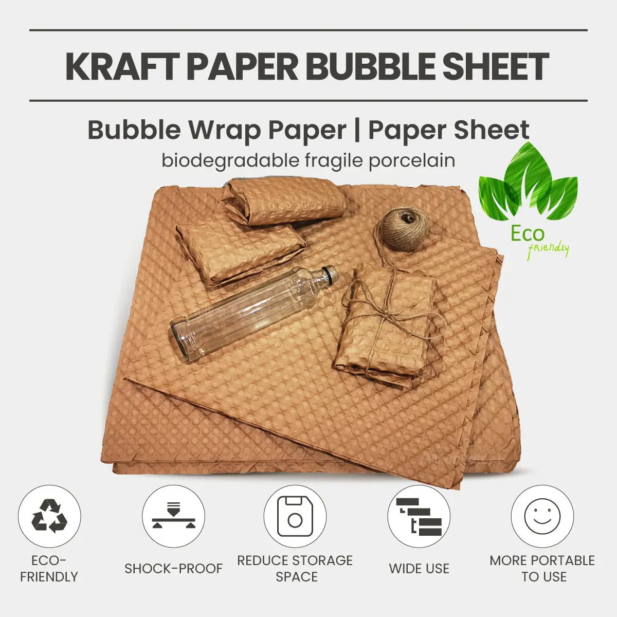 Kraft Paper Bubble Sheet | Bubble Wrap Paper - MillionParcel