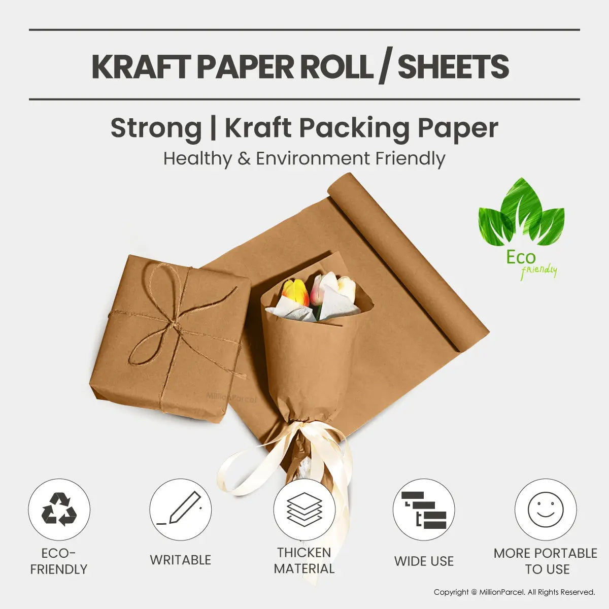 Kraft Paper Roll | Kraft Paper Sheet - MillionParcel