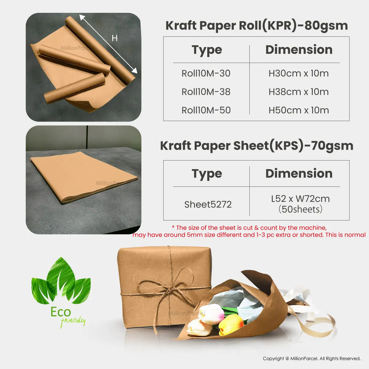 Kraft Paper Roll | Kraft Paper Sheet - MillionParcel