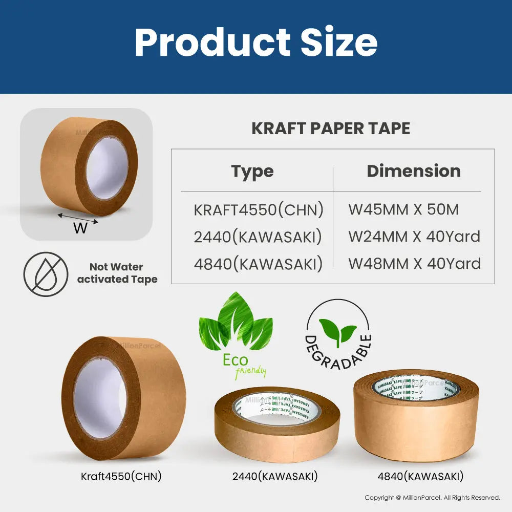 Pita Kertas Kraft | Pita Pembungkusan Mesra Alam