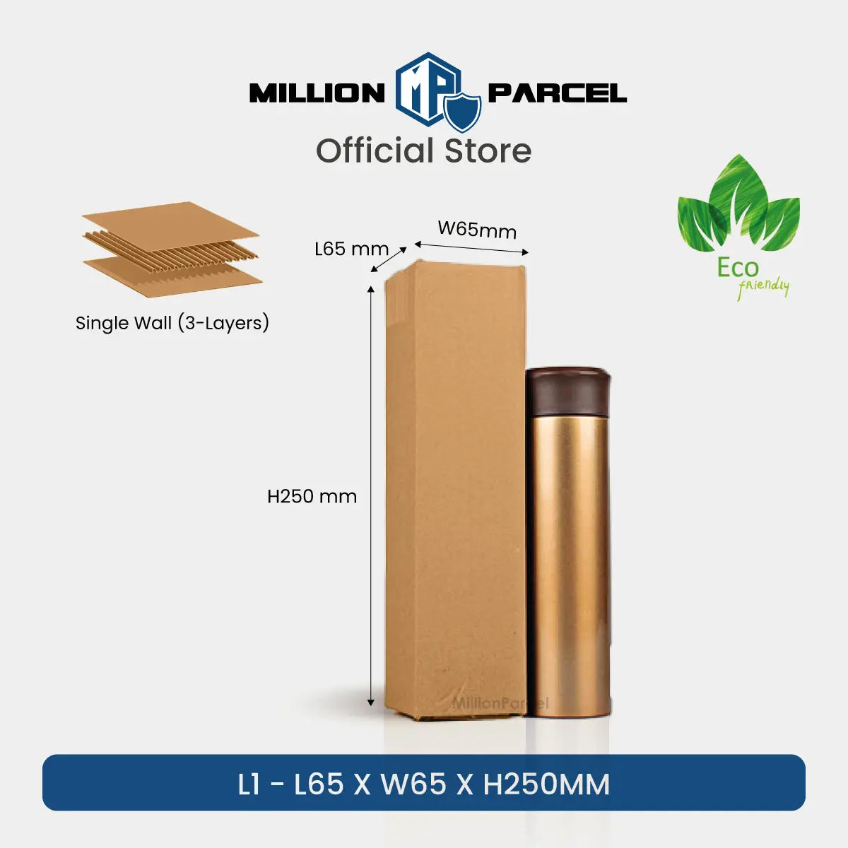 Carton Box - L Series | Prefect for Wine, Bottle or any Rectangle Size - MillionParcel