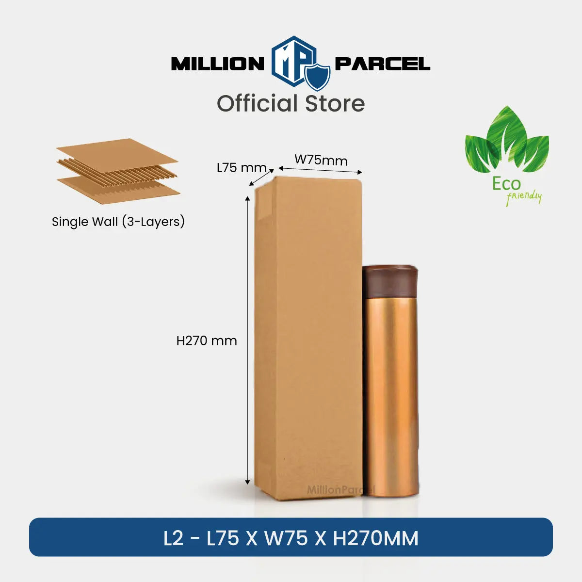 Carton Box - L Series | Prefect for Wine, Bottle or any Rectangle Size - MillionParcel