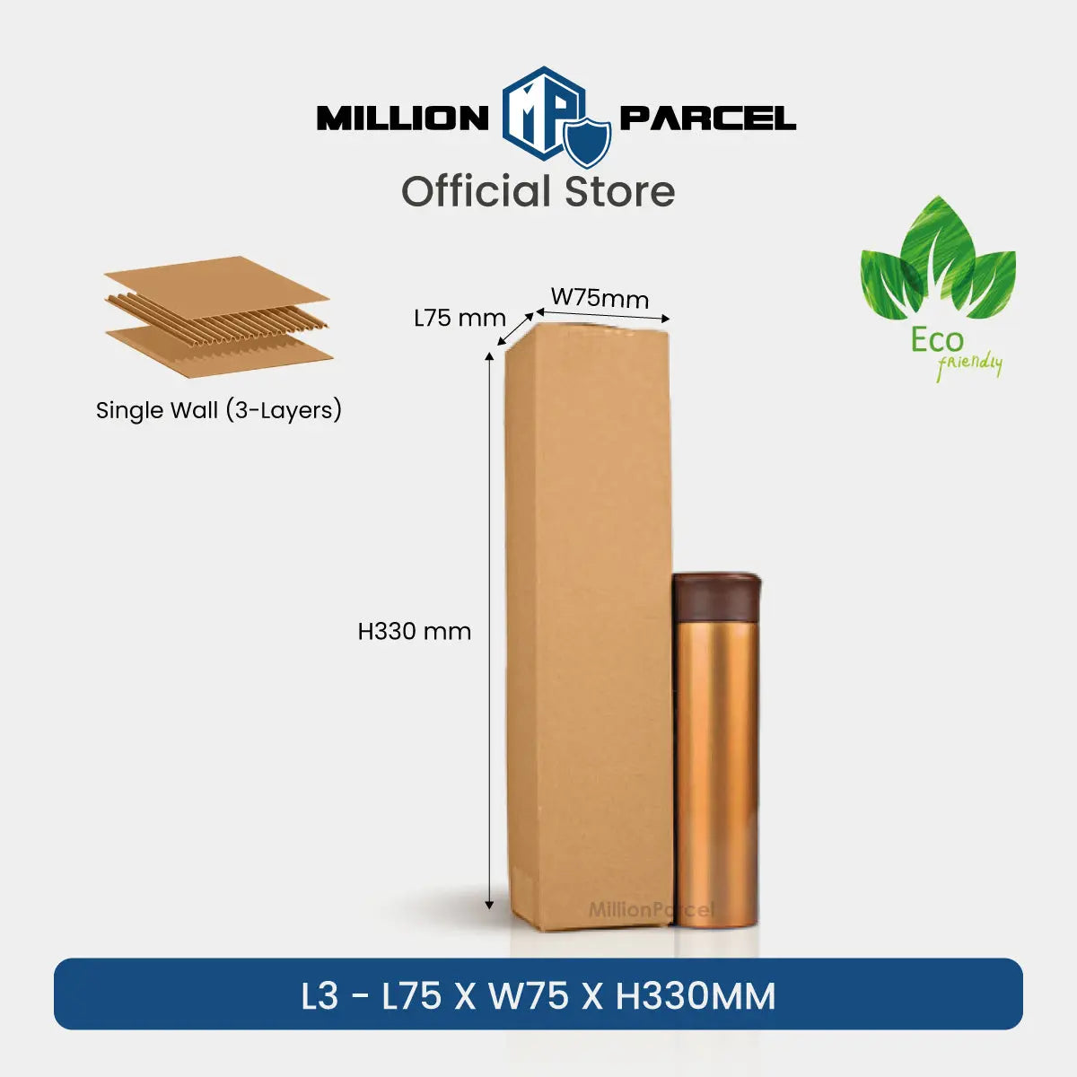 Carton Box - L Series | Prefect for Wine, Bottle or any Rectangle Size - MillionParcel