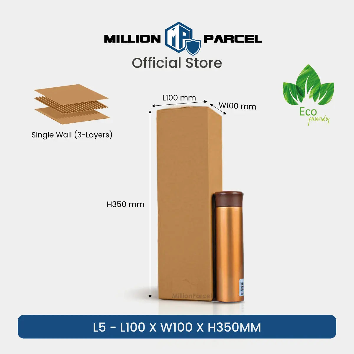 Carton Box - L Series | Prefect for Wine, Bottle or any Rectangle Size - MillionParcel