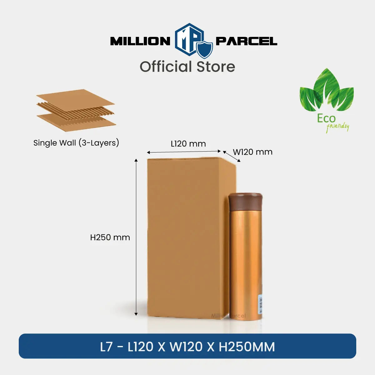 Carton Box - L Series | Prefect for Wine, Bottle or any Rectangle Size - MillionParcel