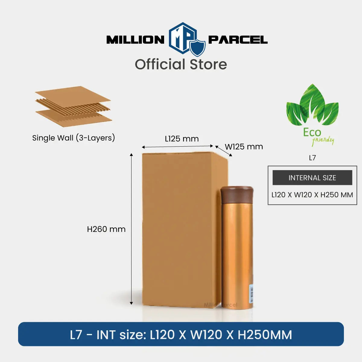 Carton Box - L Series | Prefect for Wine, Bottle or any Rectangle Size - MillionParcel