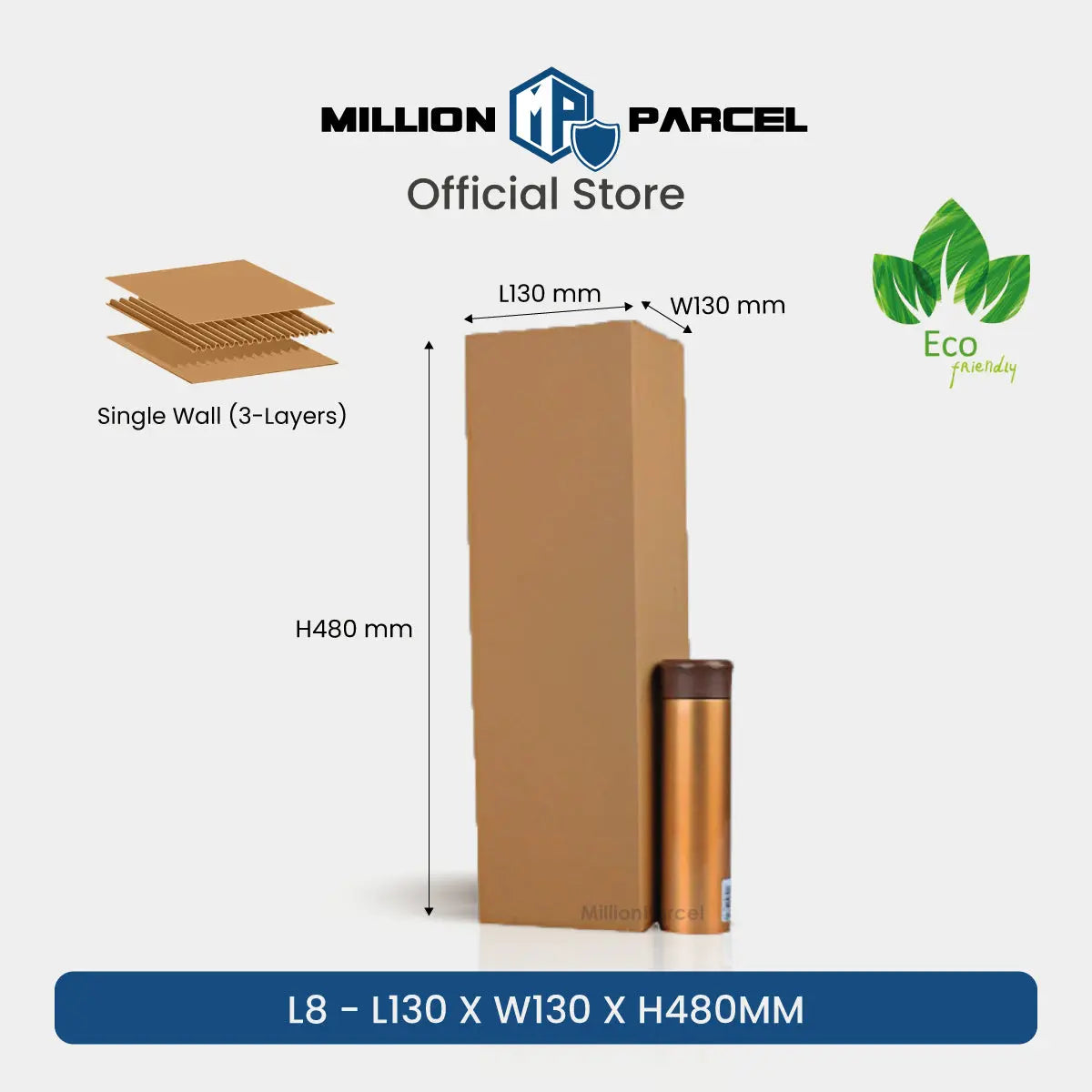 Carton Box - L Series | Prefect for Wine, Bottle or any Rectangle Size - MillionParcel