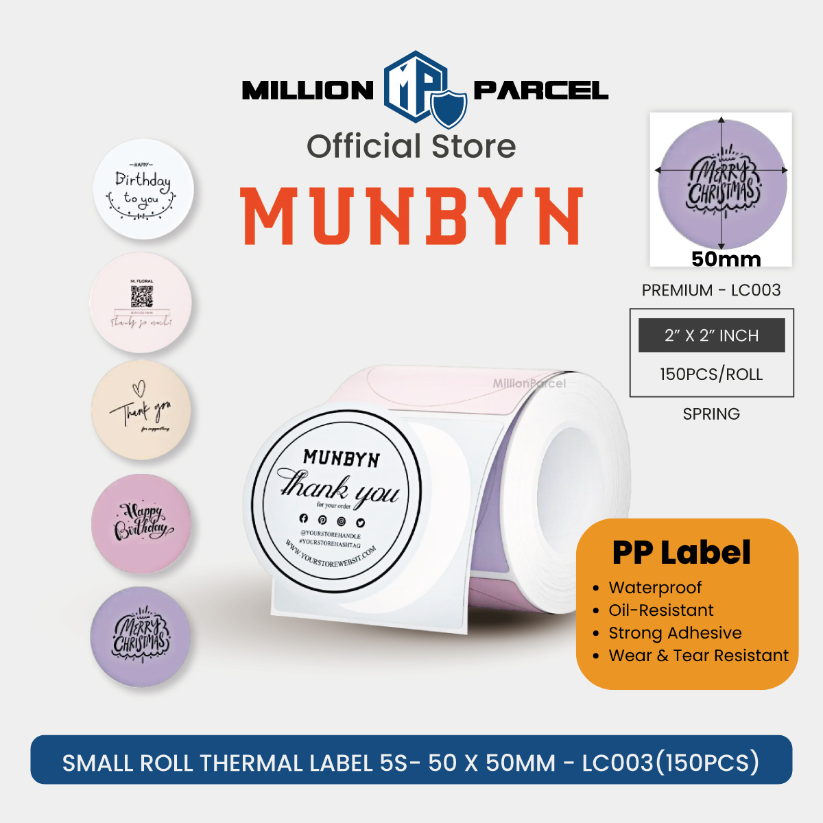 MUNBYN FM226 Bluetooth Portable Label Maker - White
