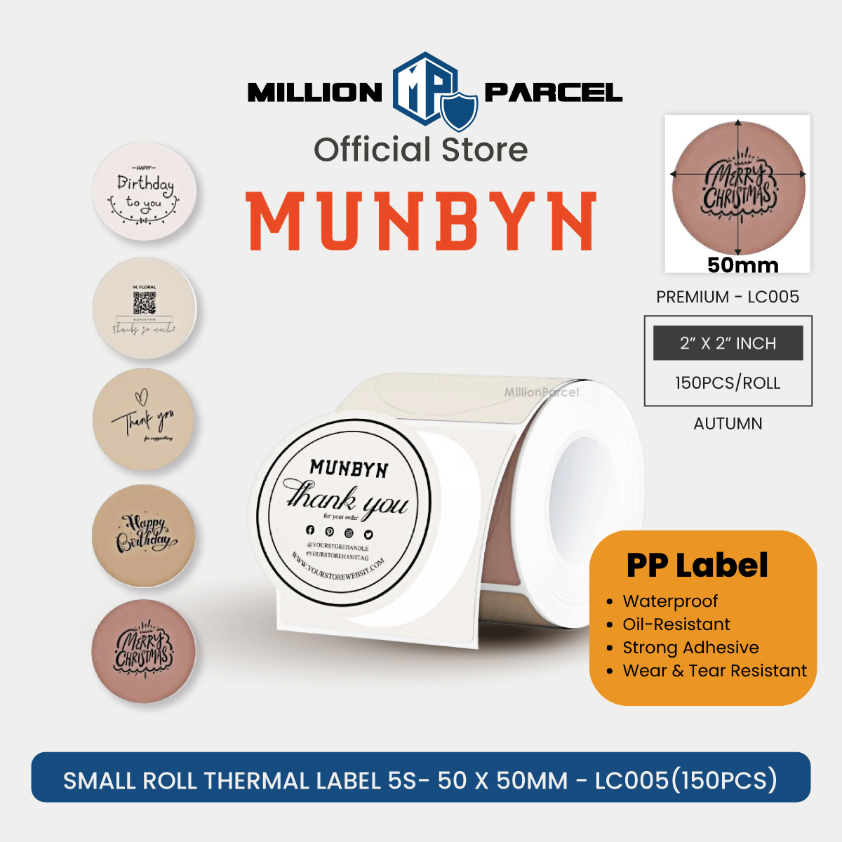 MUNBYN FM226 Bluetooth Portable Label Maker - White