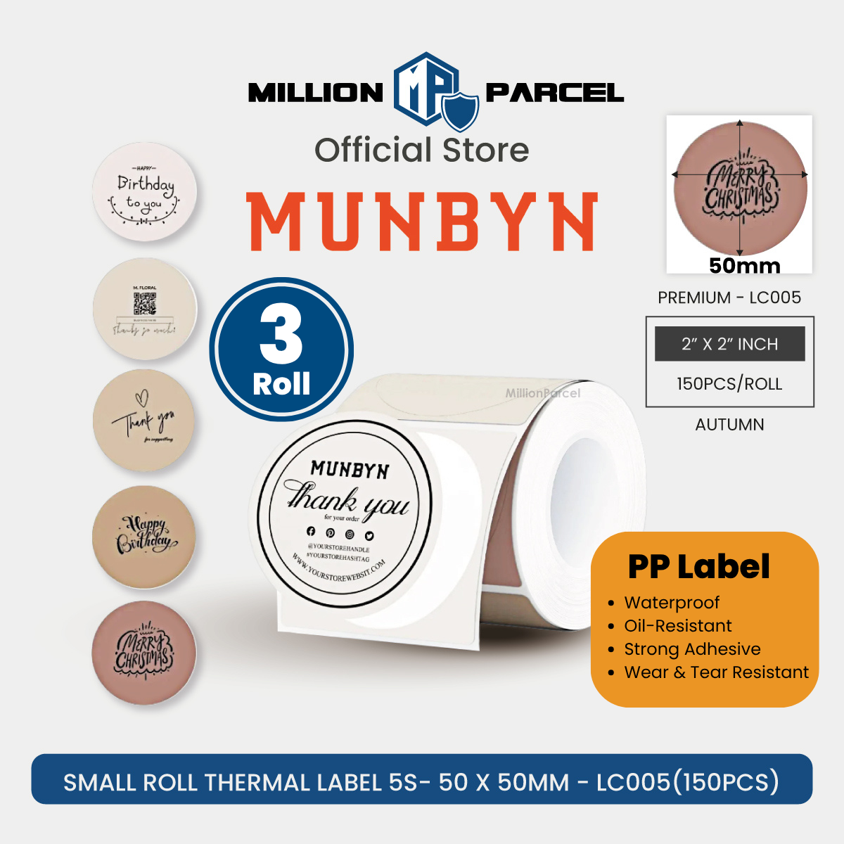 MUNBYN FM226 Bluetooth Portable Label Maker - White