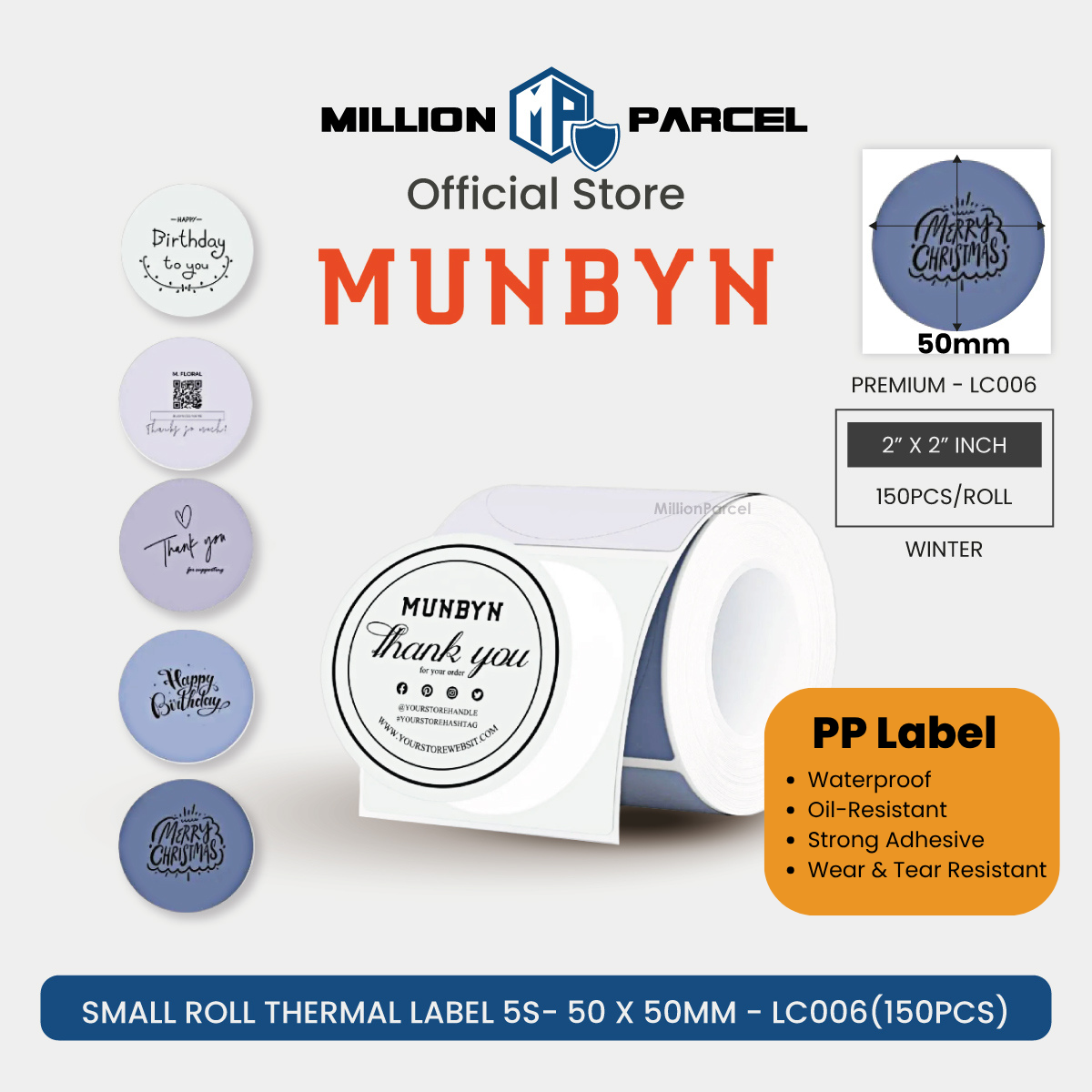 MUNBYN FM226 Bluetooth Portable Label Maker - White