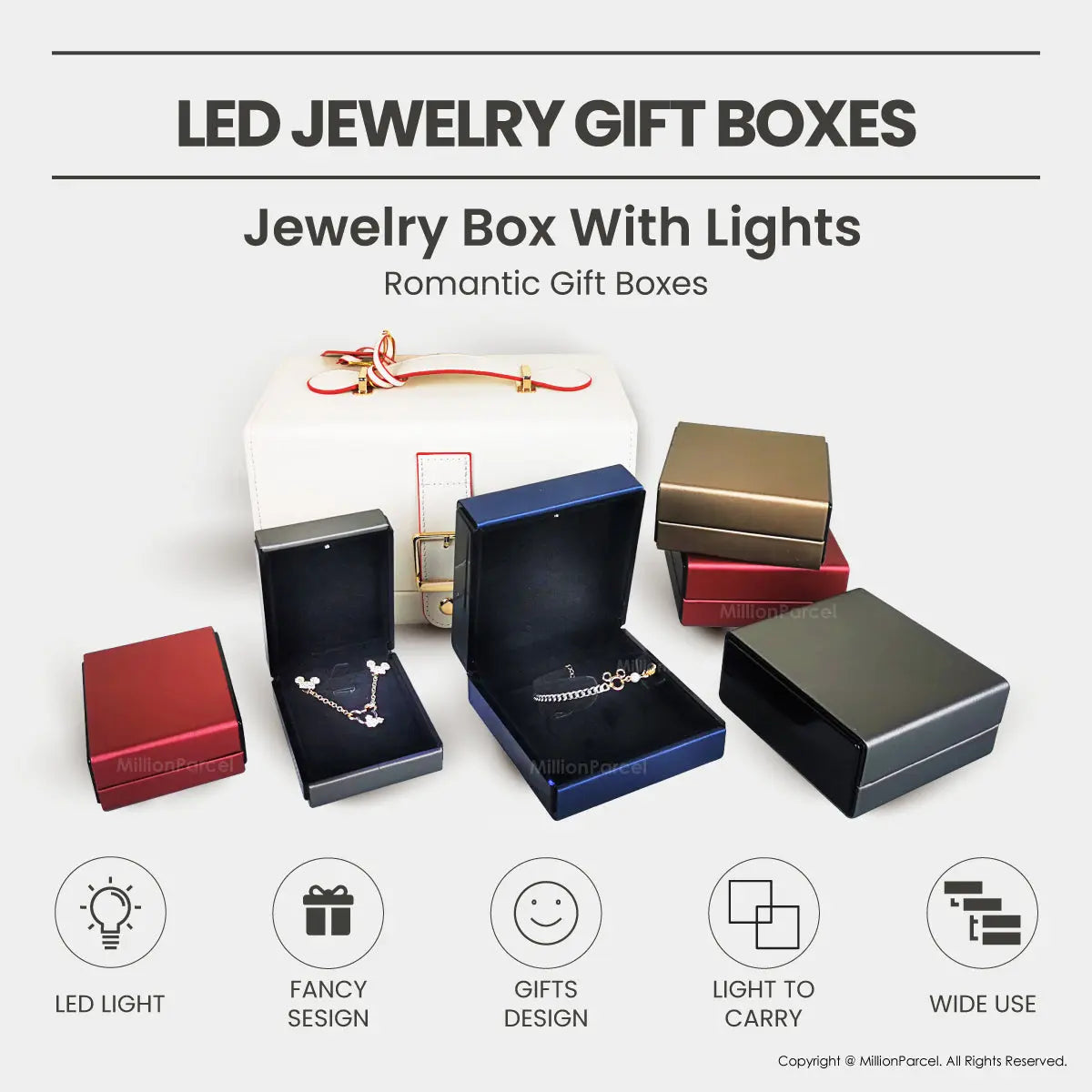 LED Jewelry Gift Box | Jewellery Box - MillionParcel