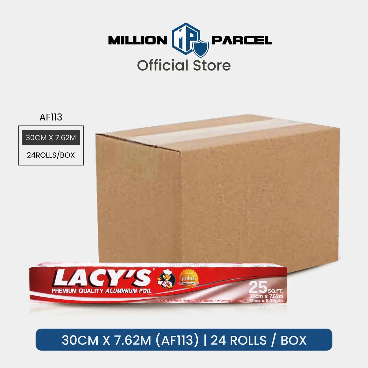 Lacy's Cling Wrap with Blade, Baking Paper & Aluminum Foil