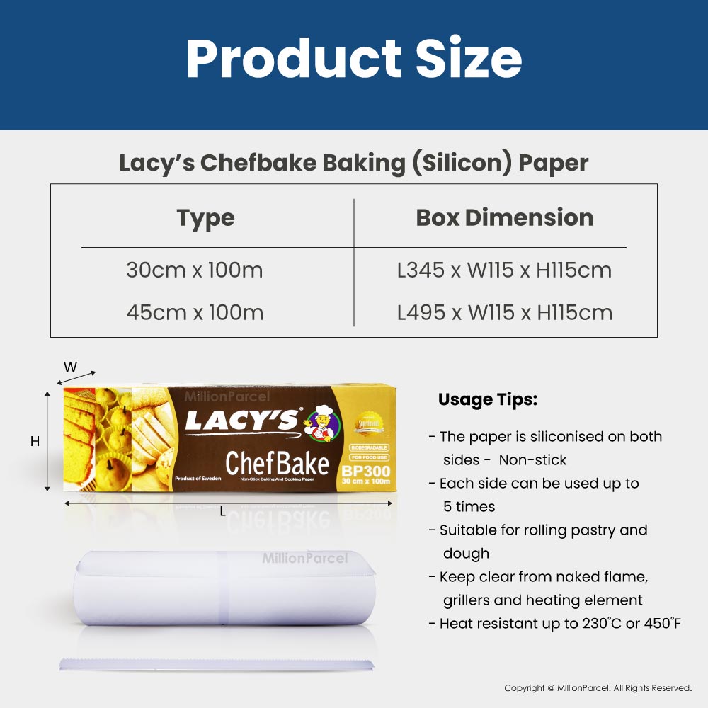 Lacy’s Chefbake Baking Paper (Silicon)