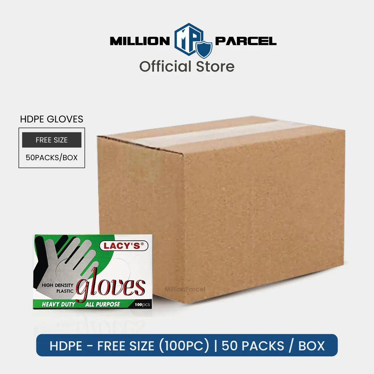 Lacy's Multipurpose Gloves Powder Free | HDPE/CPE/Vinyl Gloves - MillionParcel