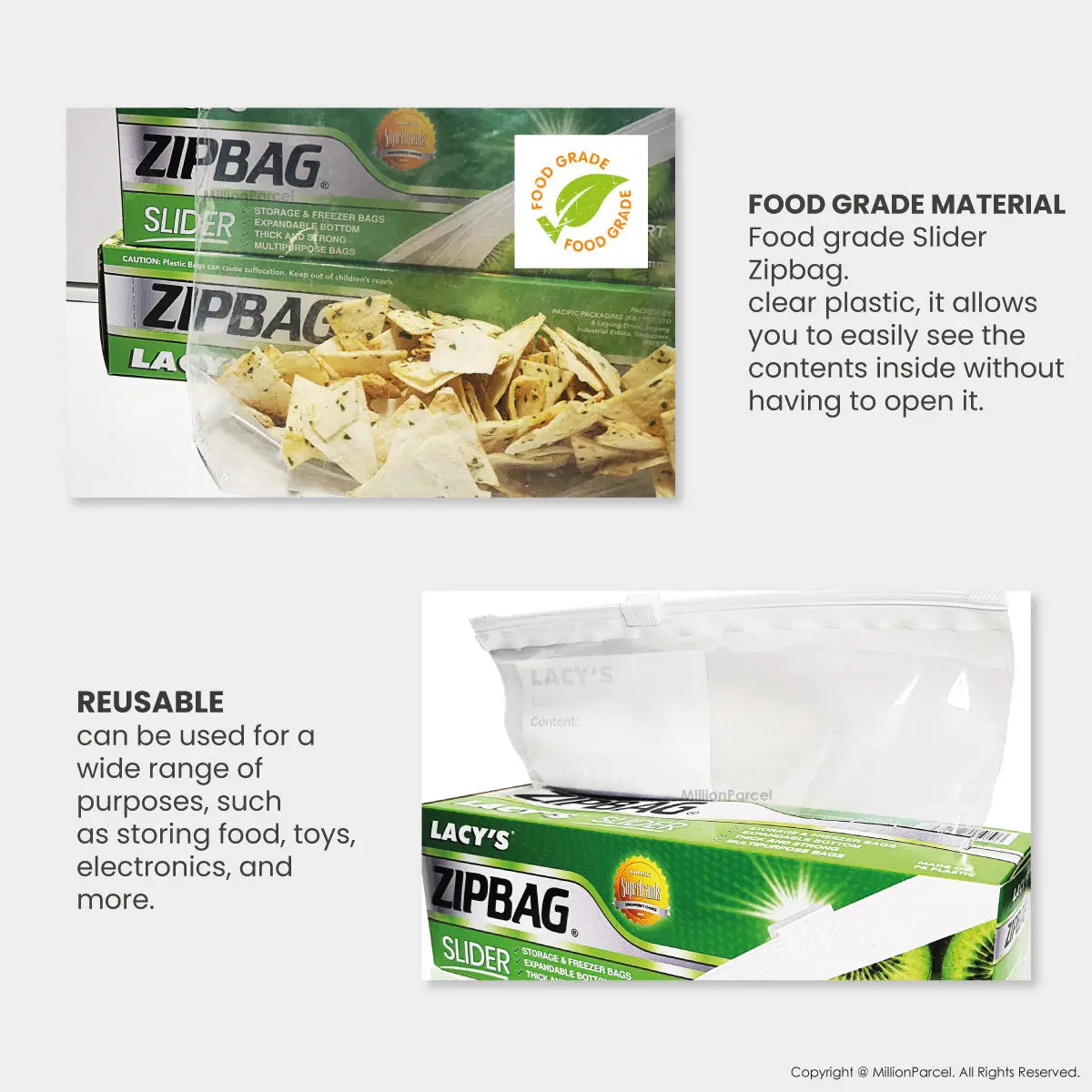 Lacy’s Slider Bags - MillionParcel