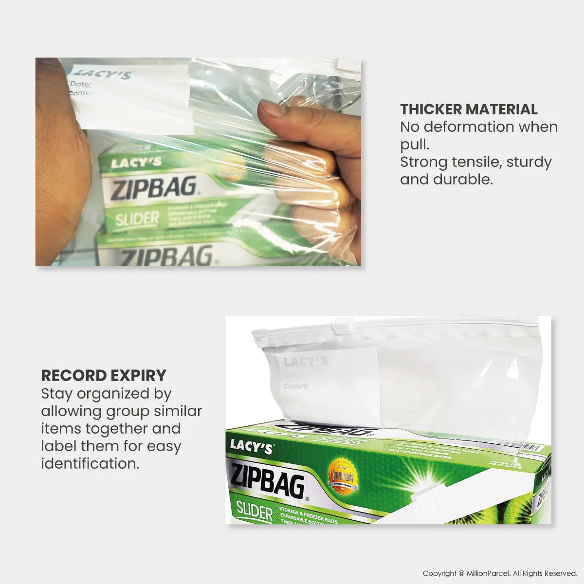Lacy’s Slider Bags - MillionParcel