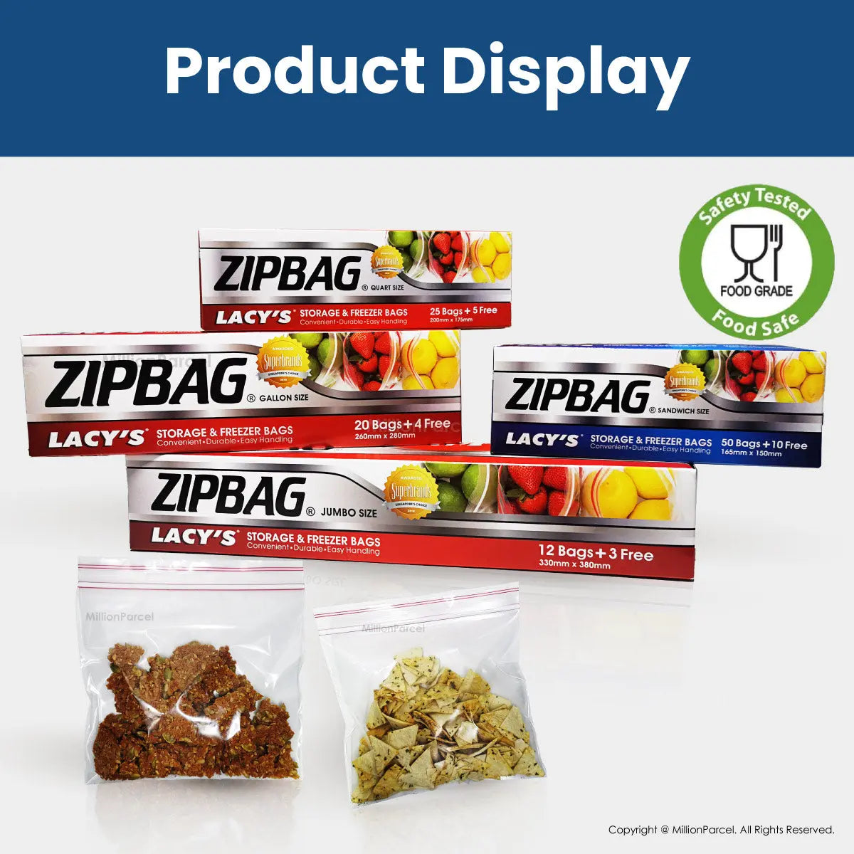 LACY'S ZIPBAG | Storage & Freezer Bags - MillionParcel