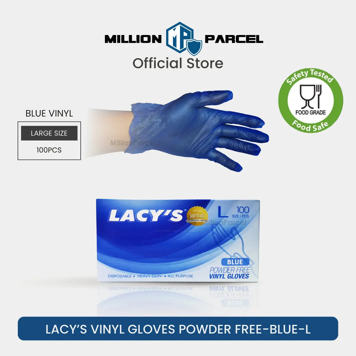 Lacy's Multipurpose Gloves Powder Free | HDPE/CPE/Vinyl Gloves - MillionParcel