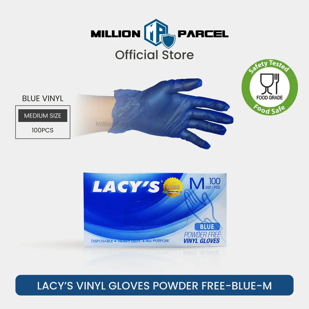 Lacy's Multipurpose Gloves Powder Free | HDPE/CPE/Vinyl Gloves - MillionParcel