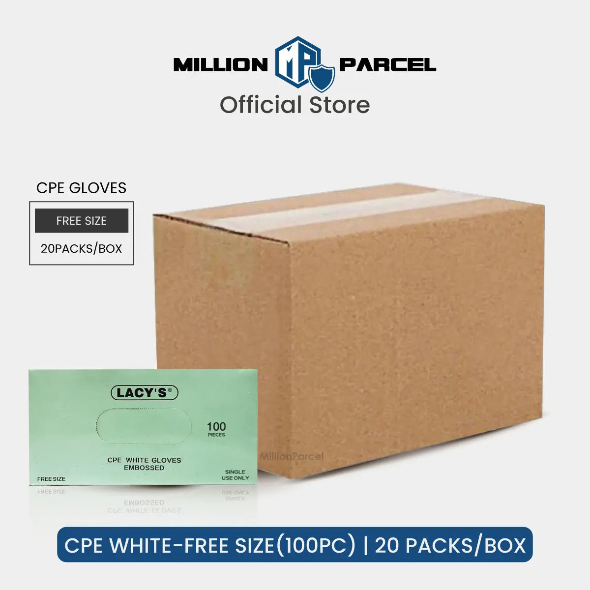 Lacy's Multipurpose Gloves Powder Free | HDPE/CPE/Vinyl Gloves - MillionParcel