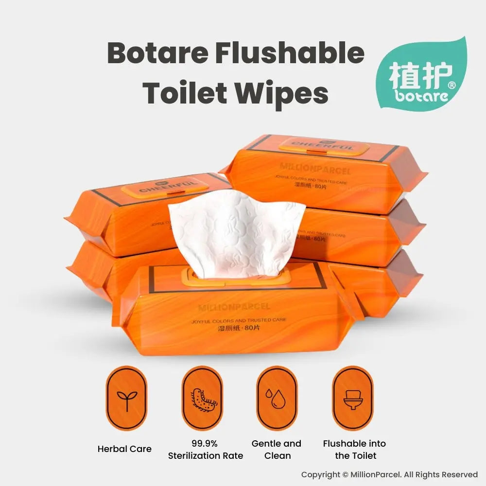 Botare Flushable Toilet Wipes | Flushable Toilet Tissue - MillionParcel