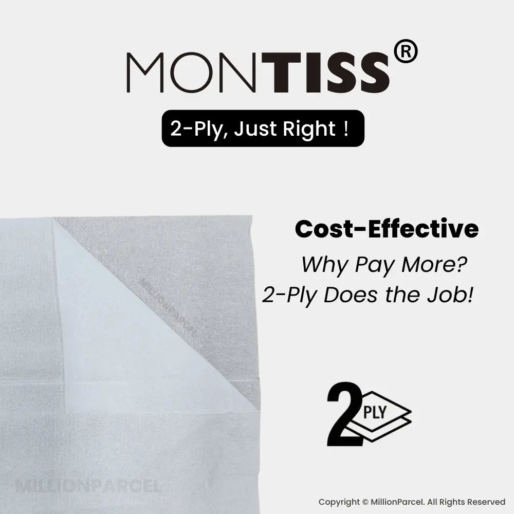 MONTISS Facial Tissue Paper | 2 Ply Tissue Paper (Non-Embossed) - MillionParcel