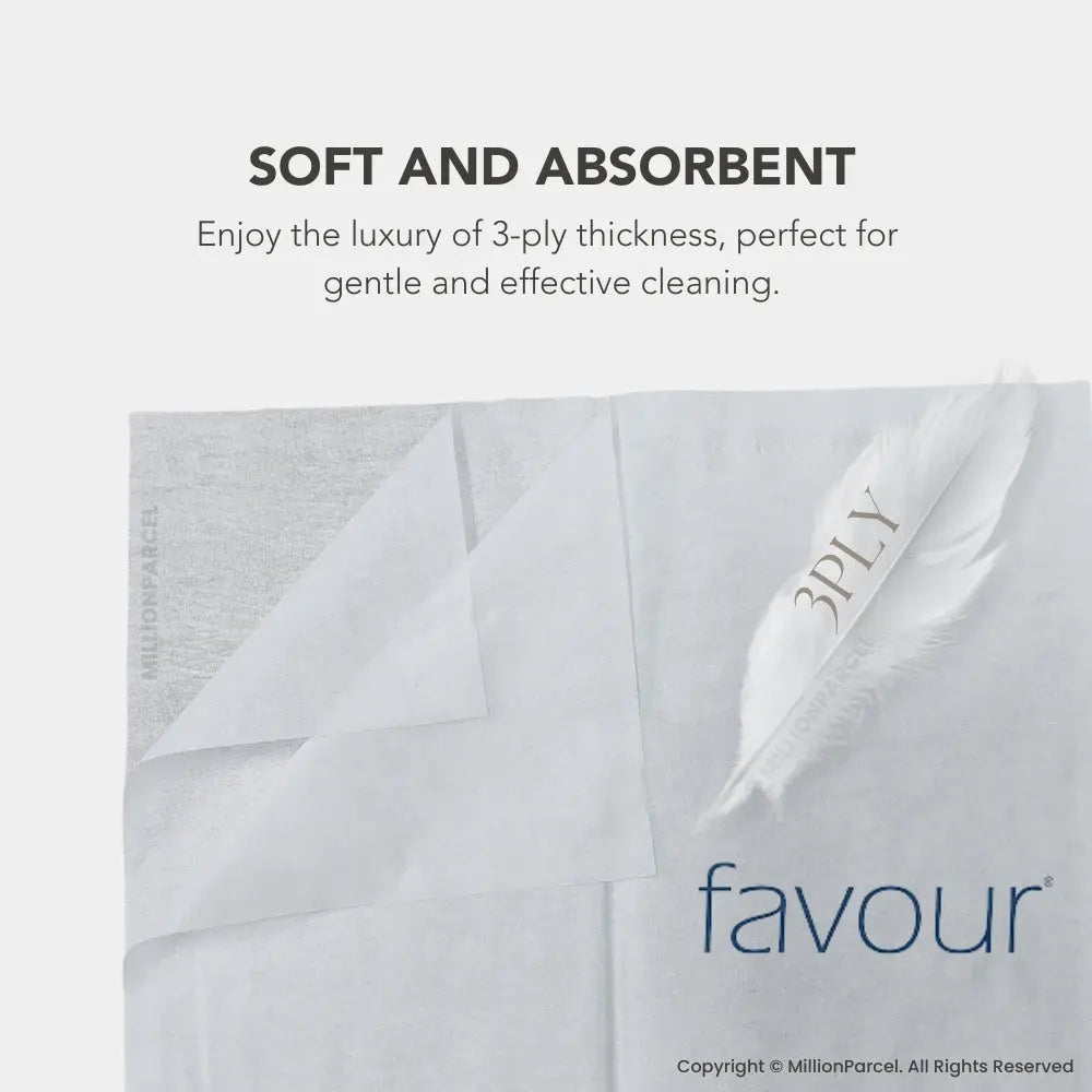 FAVOUR Tissue: Prestige 3 Ply Facial Tissue Paper - MillionParcel