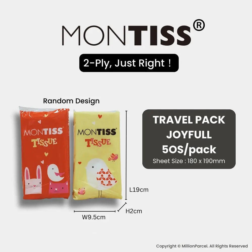 MONTISS Facial Tissue Paper | 2 Ply Tissue Paper (Non-Embossed) - MillionParcel