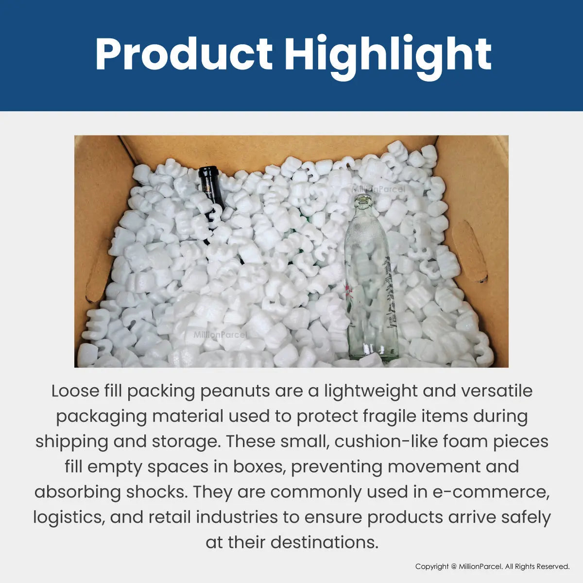 Loose Fill Packing Foam Peanuts - MillionParcel