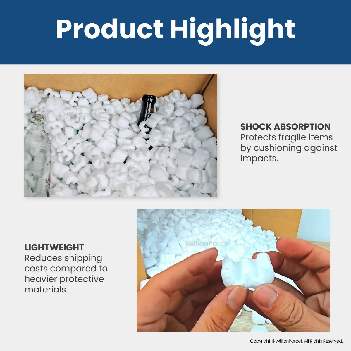 Loose Fill Packing Foam Peanuts - MillionParcel