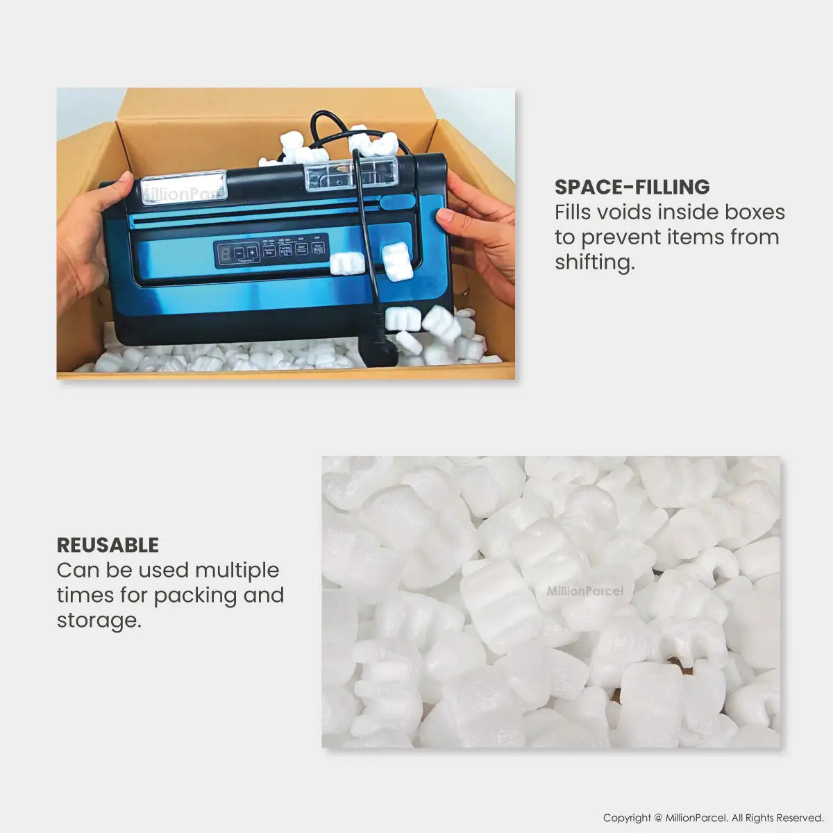 Loose Fill Packing Foam Peanuts - MillionParcel