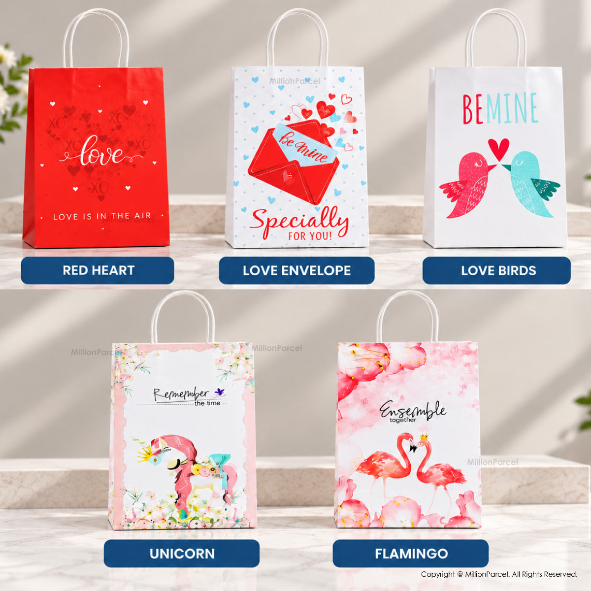 Printed Paper Bag for Gift with Handle – 120GSM