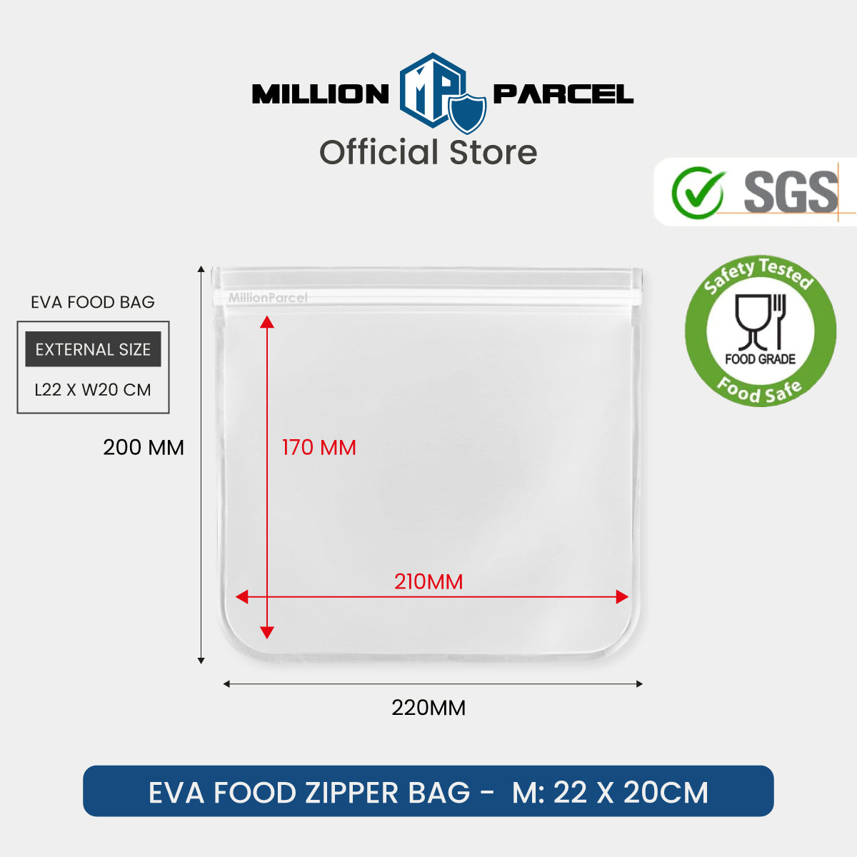 EVA Food Zipper Bag - MillionParcel