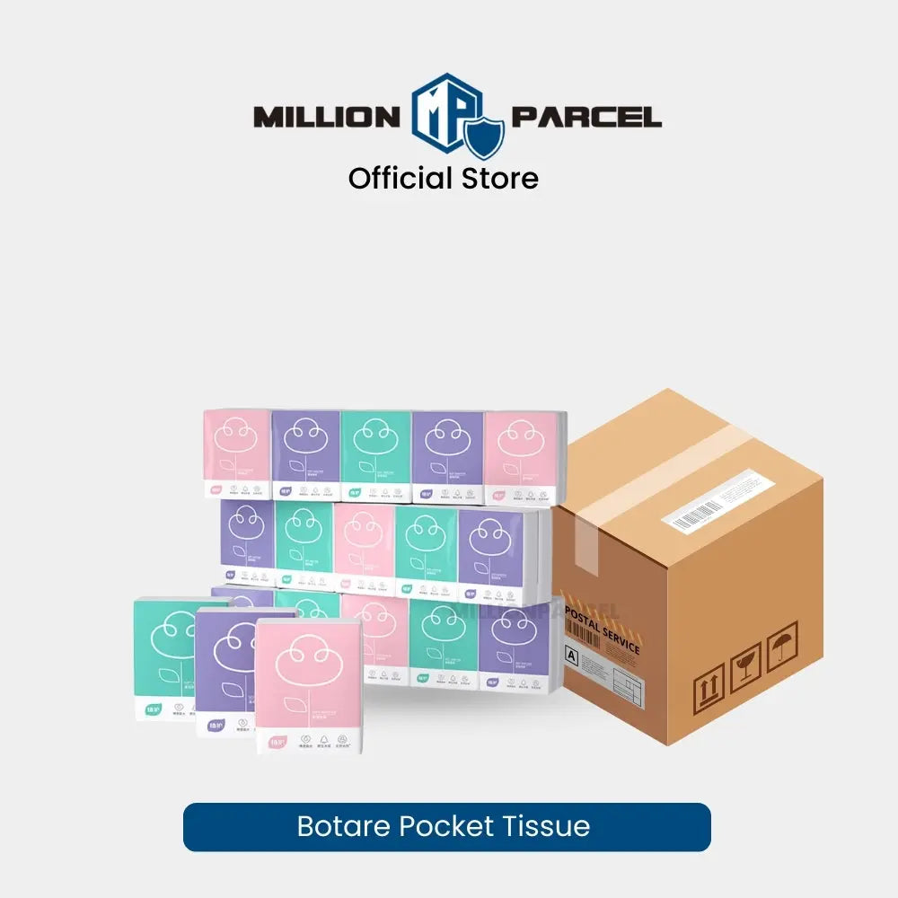 Botare Pocket Tissue Paper | Skin Friendly | 3ply x 7S x 10pack - MillionParcel