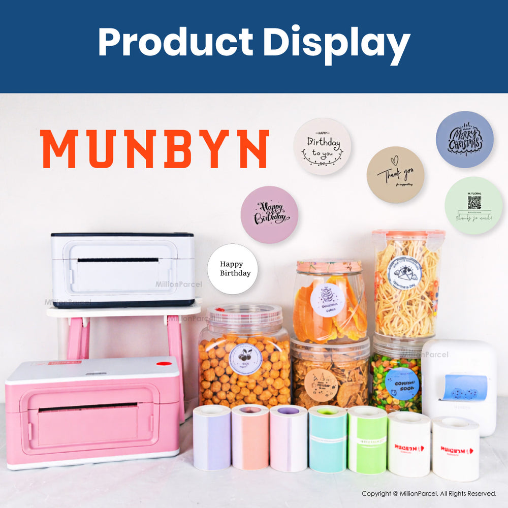 MUNBYN Season Color Thermal Label Sticker - Premium & Versatile Labels