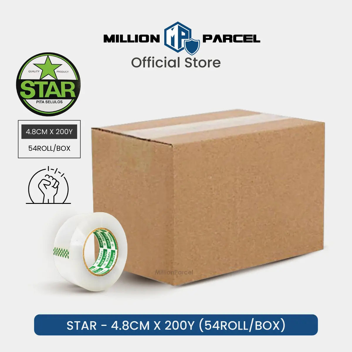 STAR Clear Adhesive Tape | Opp Tape | Brown Tape - MillionParcel