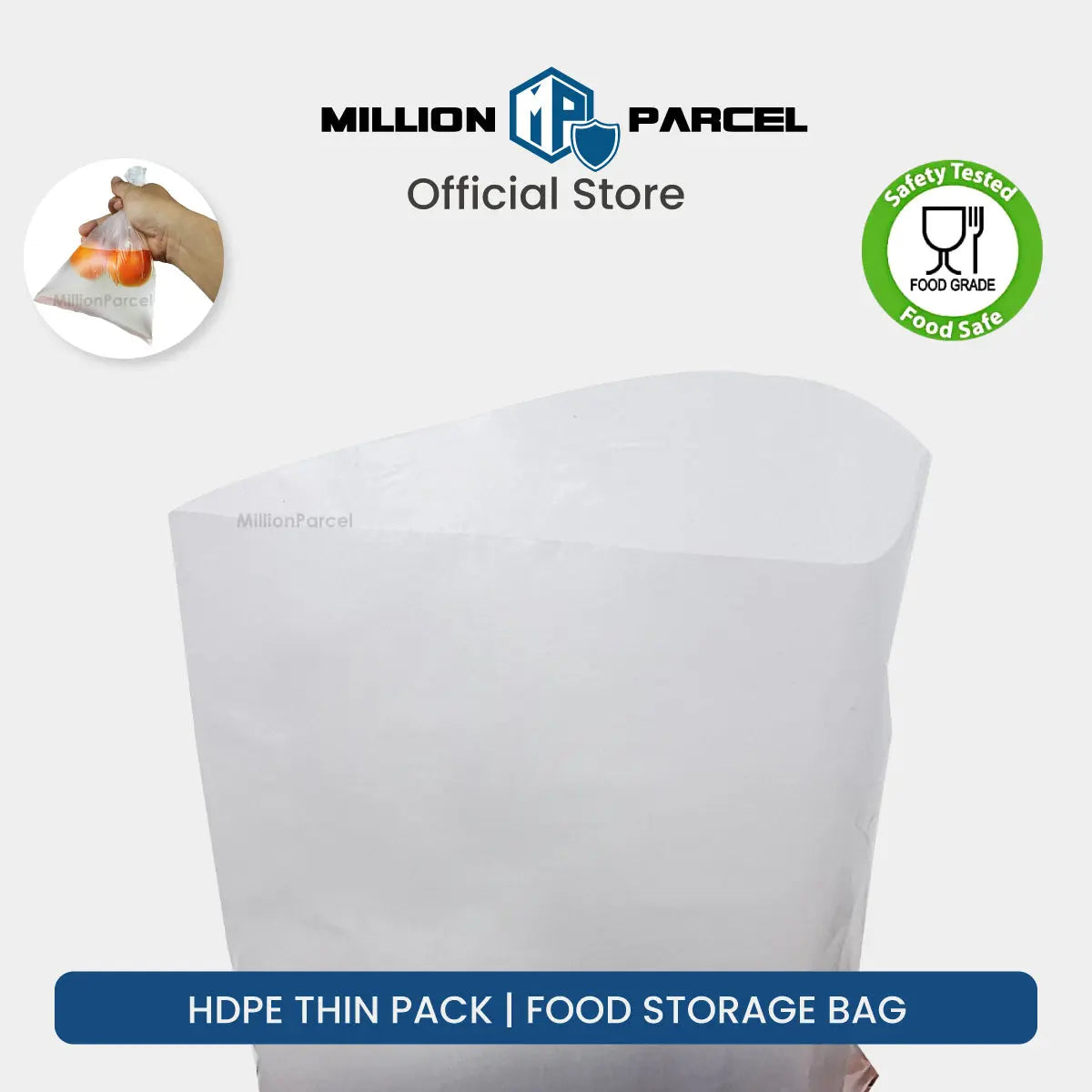 HDPE Thin Pack | Food Storage Bag - MillionParcel