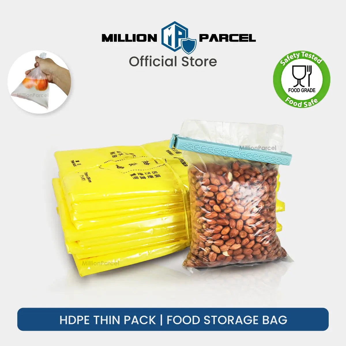 HDPE Thin Pack | Food Storage Bag - MillionParcel