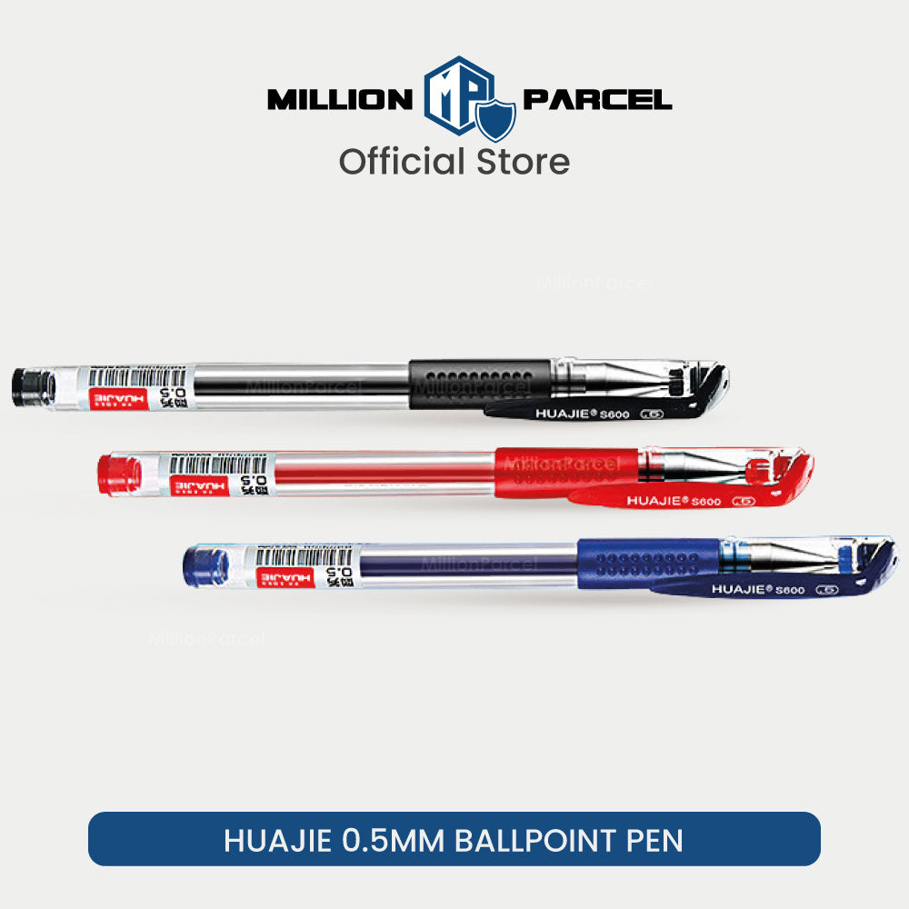 Pen Ballpoint HuaJie 0.5mm | Pen S600 yang boleh ditarik balik